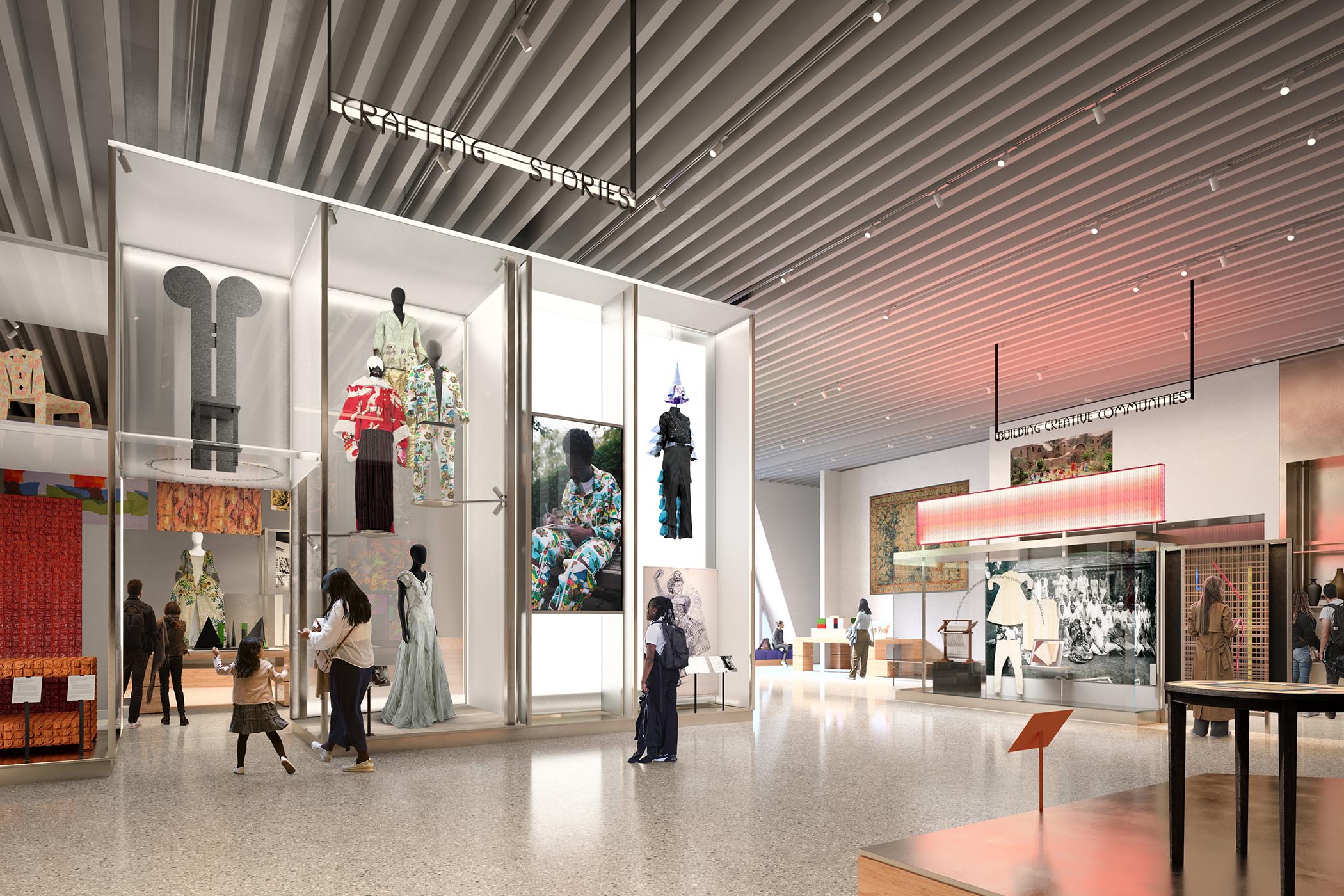 JA Projects has designed galleries and circulation spaces at the new V&A East, which opens in April