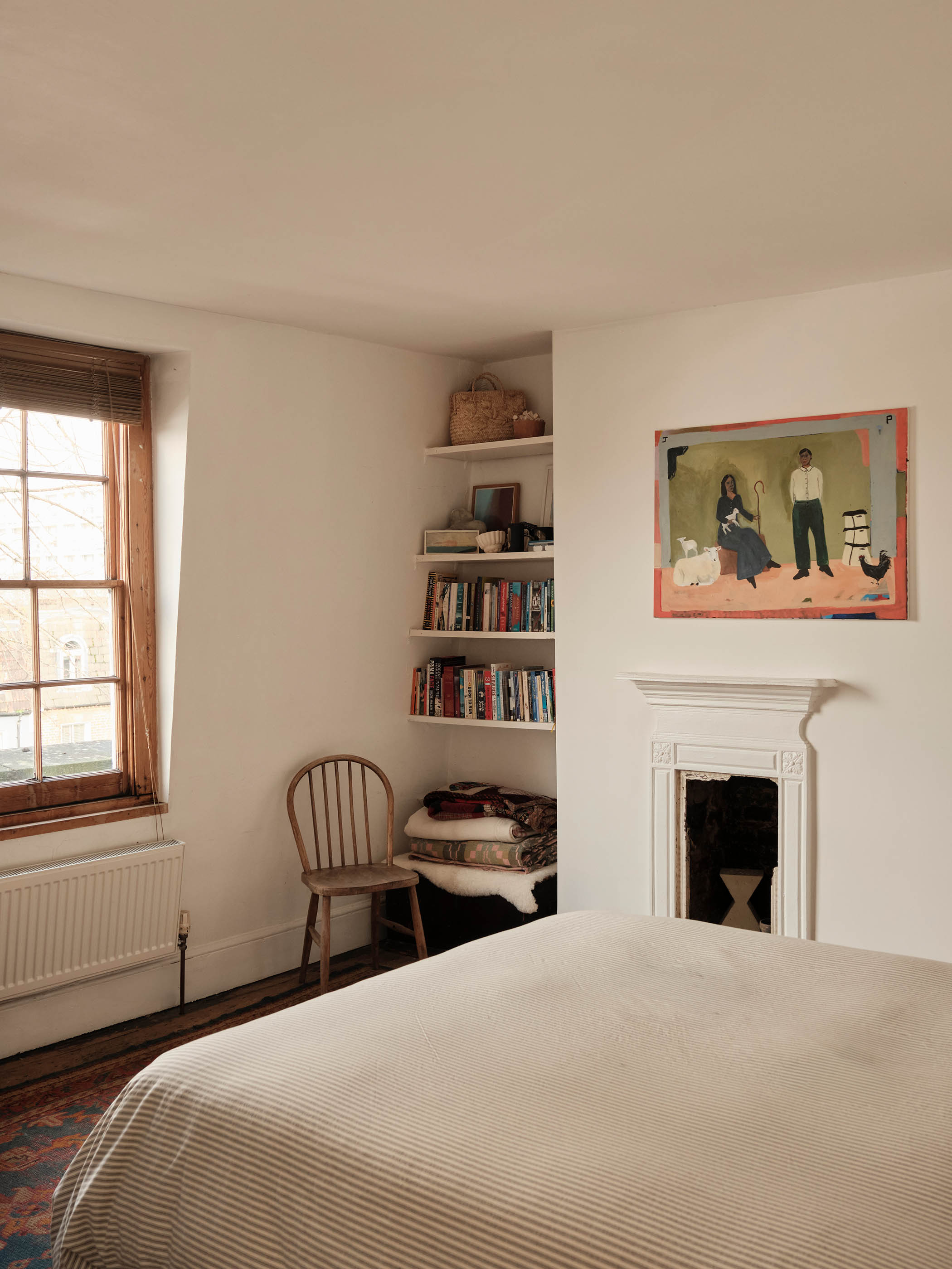 A Joshua Perkin painting in the bedroom