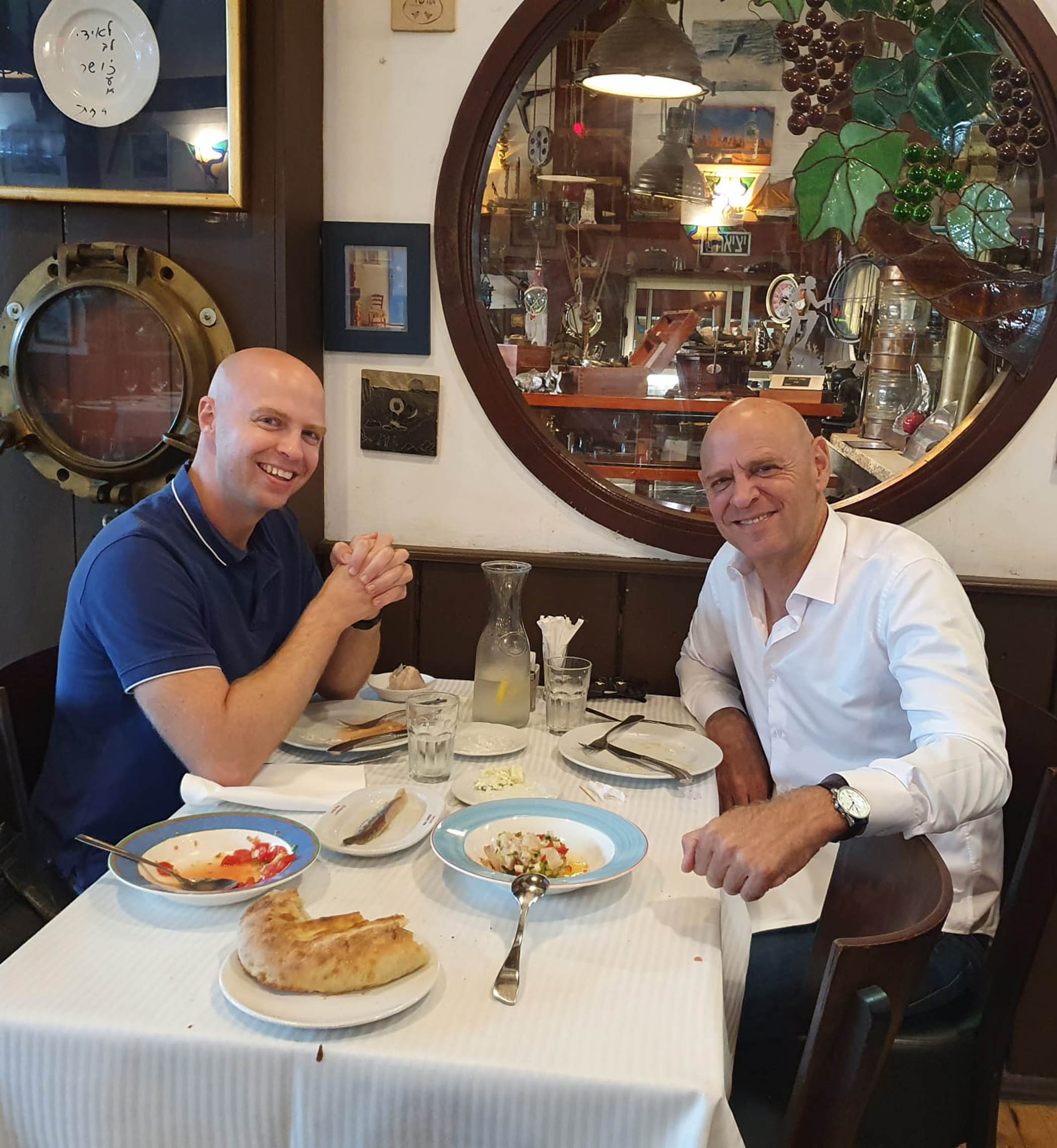 Tibon with his father, Noam