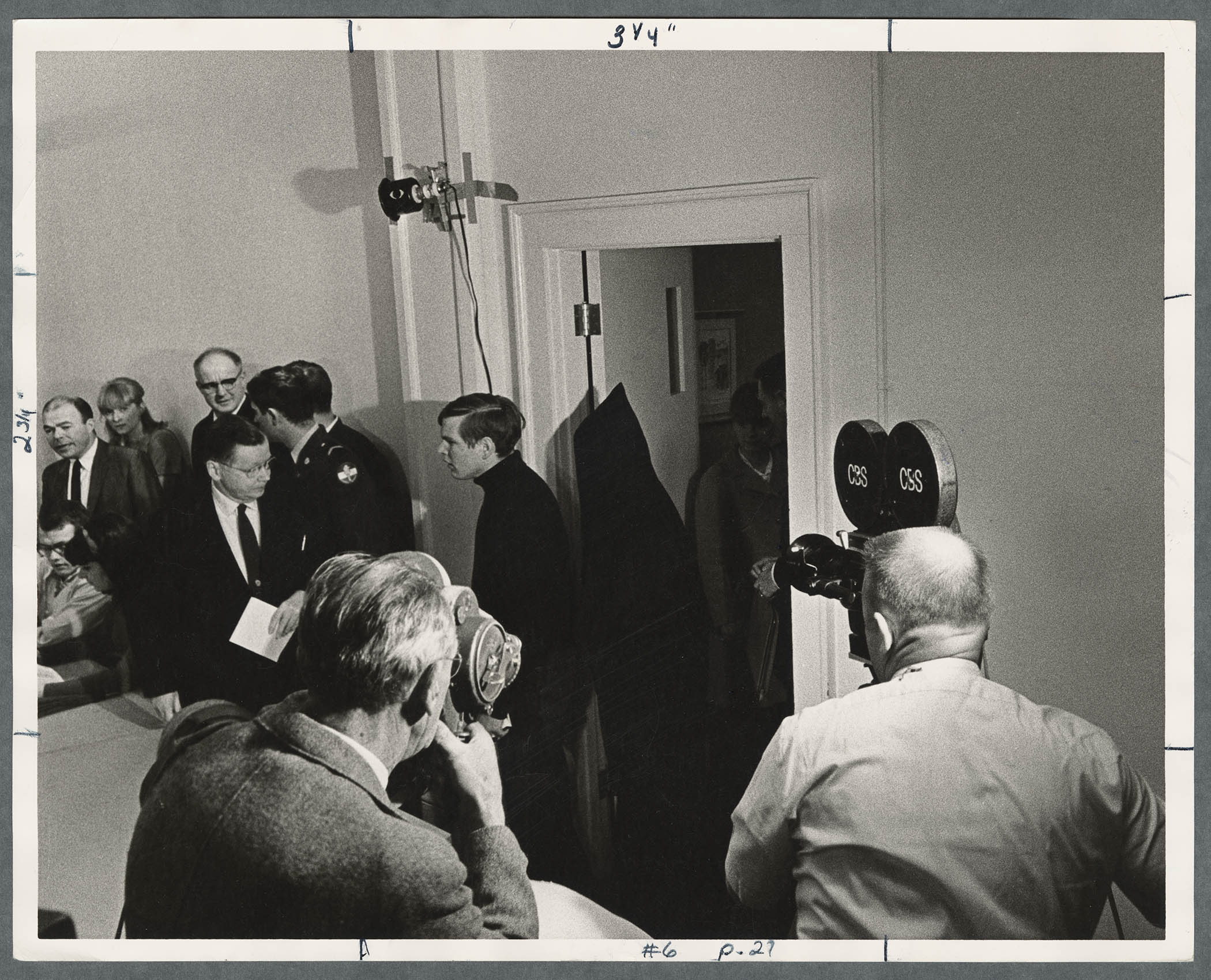 Black bag arrives at a lecture at Oregon State University in the late 1960s