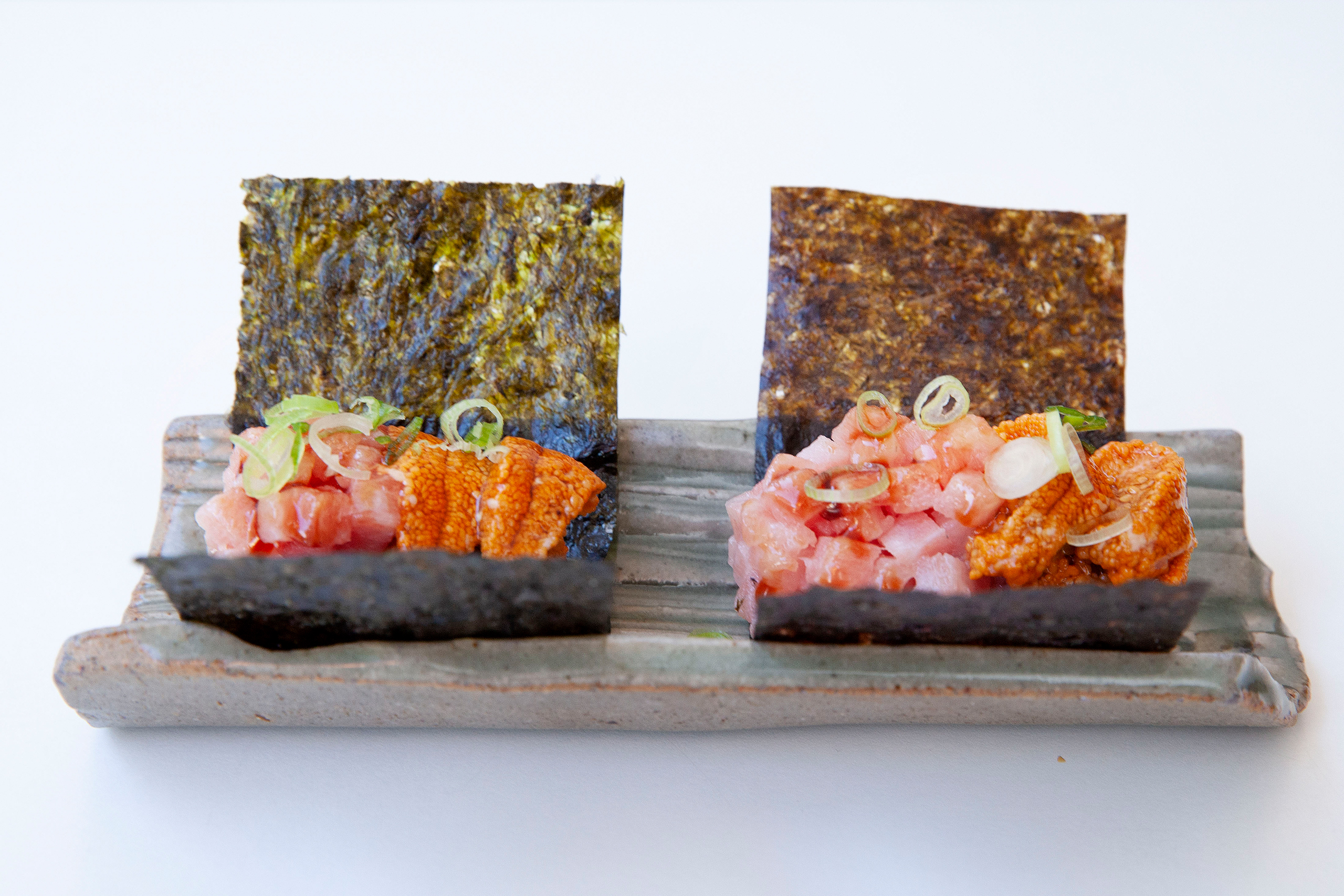 ‘Delicate with wasabi’: tuna handroll