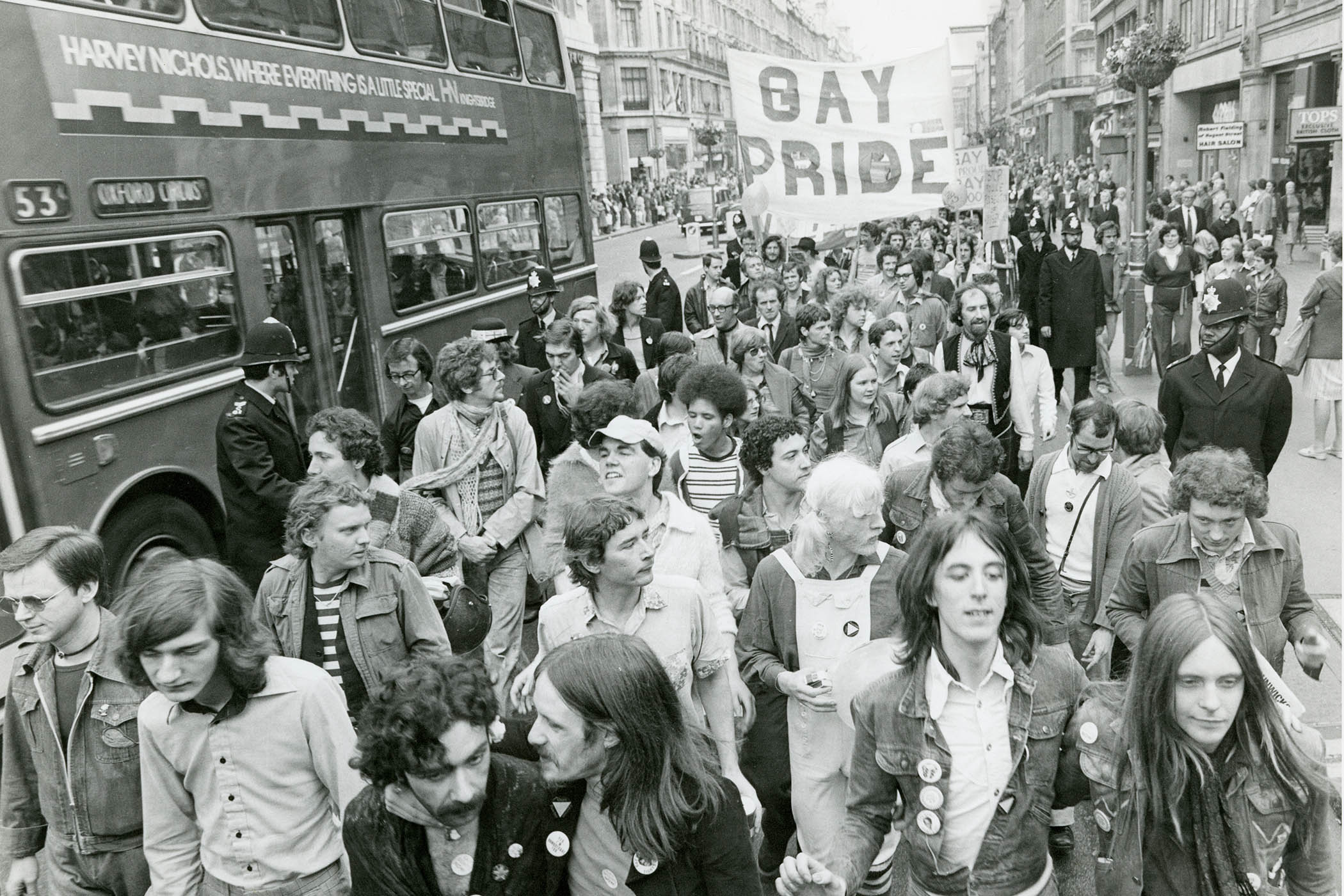 Pride march in London, 1977