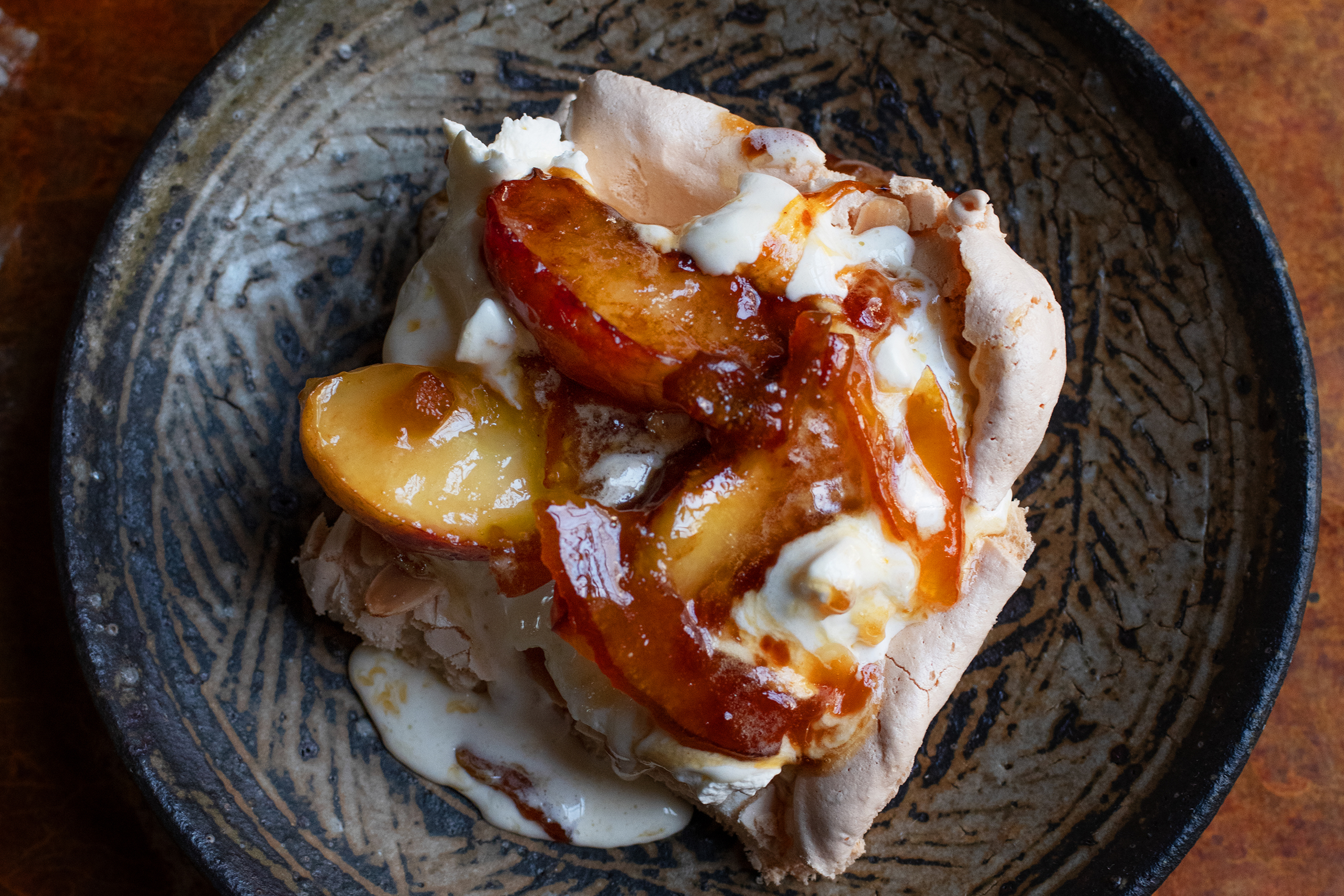Nigel Slater’s midweek treat: meringue with melted marmalade apples