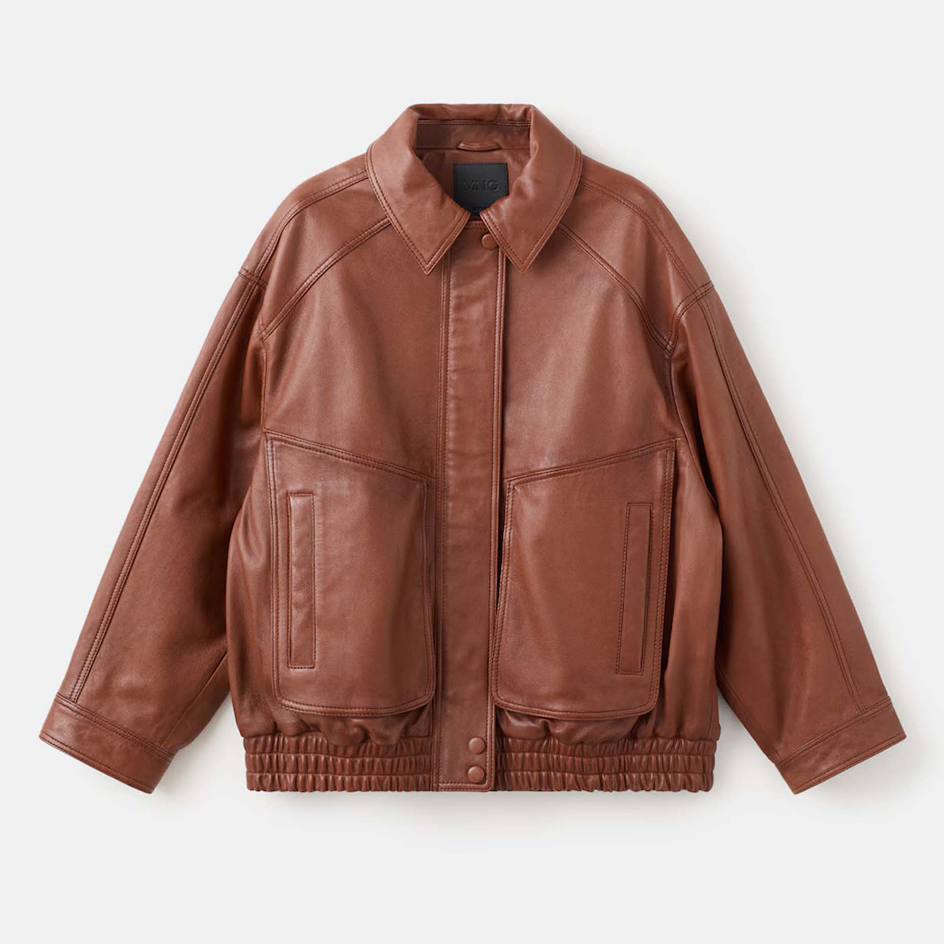 Oversized leather jacket, £149.99, Mango